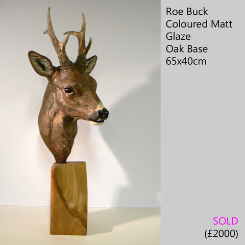 Roe deer buck sculpture