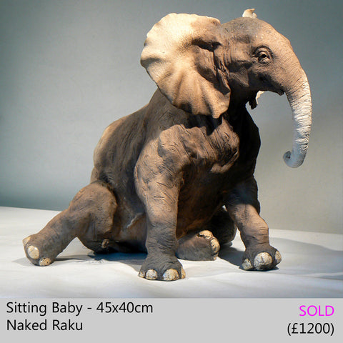 baby elephant sculpture, african elephant sculpture