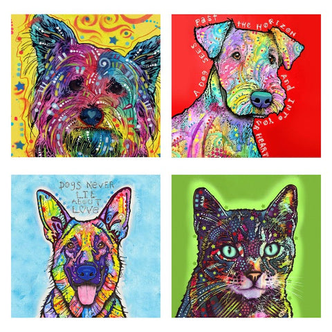 artist dean russo dog art cat paintings