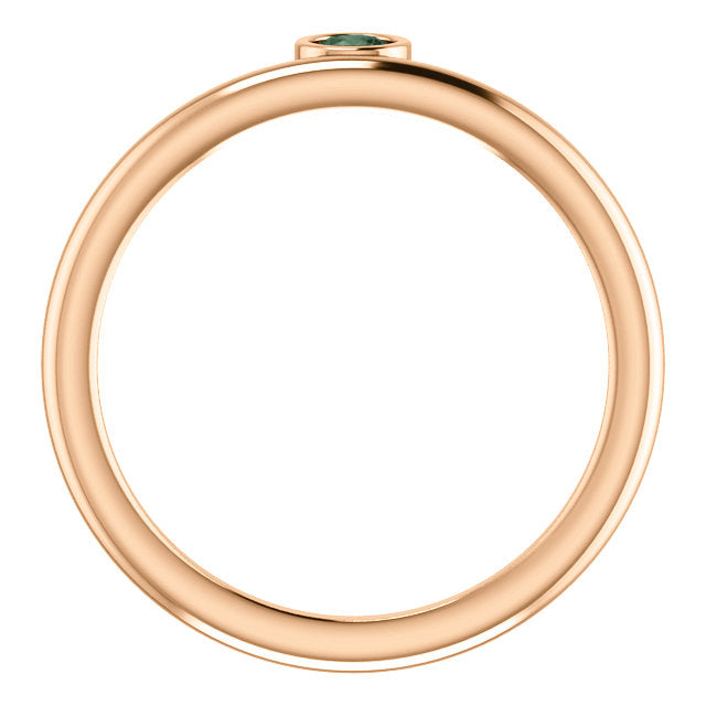 *In Stock!* Rose Gold Alexandrite Bezel Ring