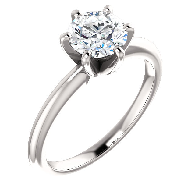 Ashley 6 prong Moissanite Engagement Ring
