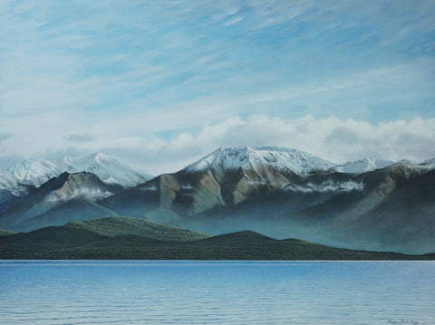 Lake Te anua painting