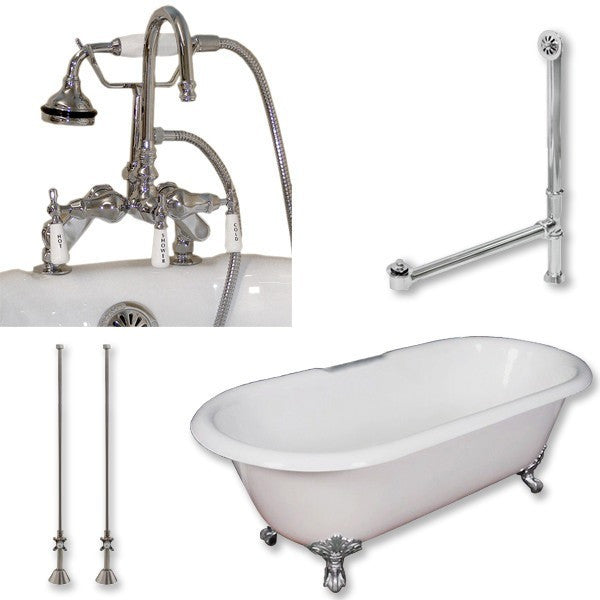 Cambridge Plumbing Cast Iron Double Ended Clawfoot Tub 67 By 30