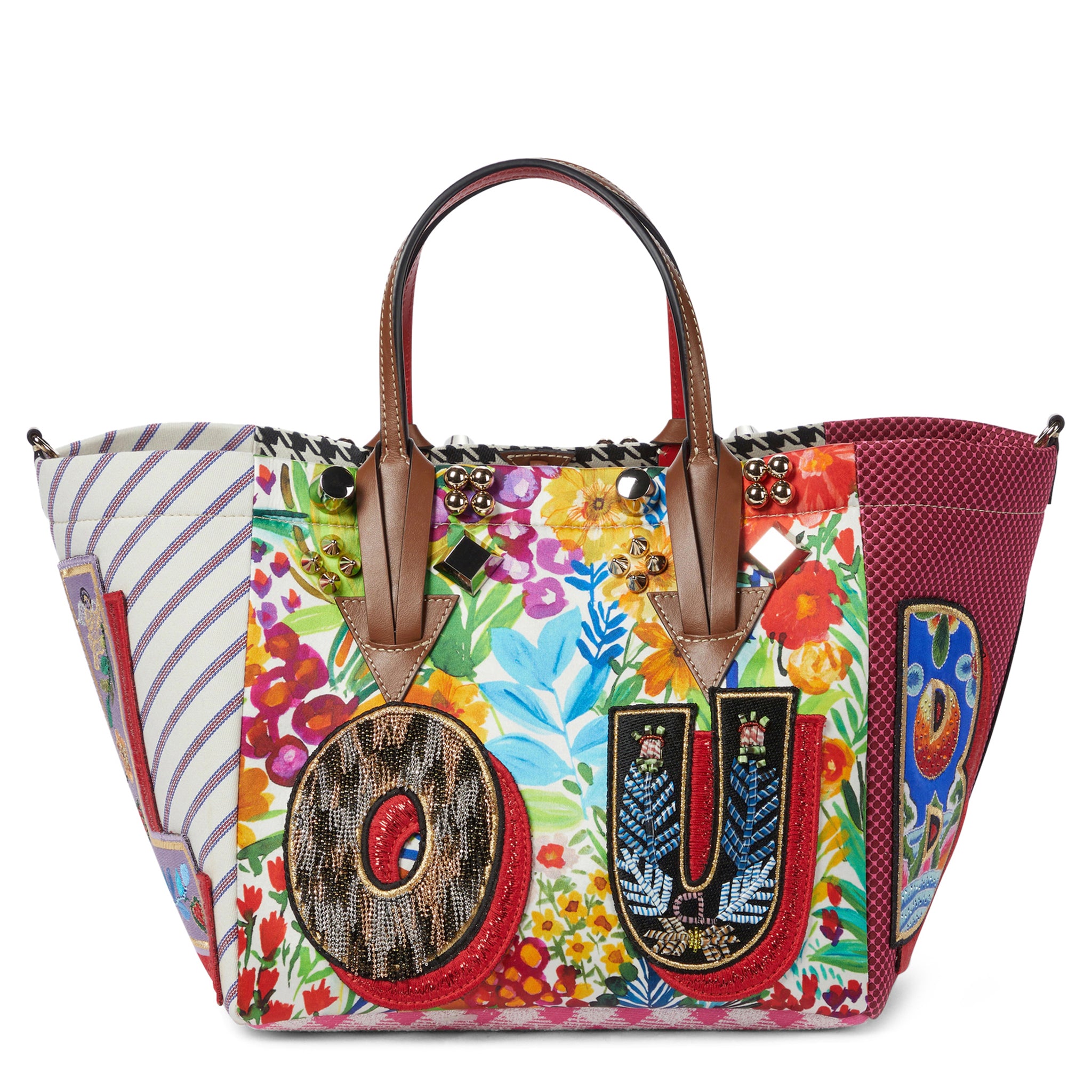 Valentino Vlogo Plaque Graphic Printed Small Tote Bag Multi