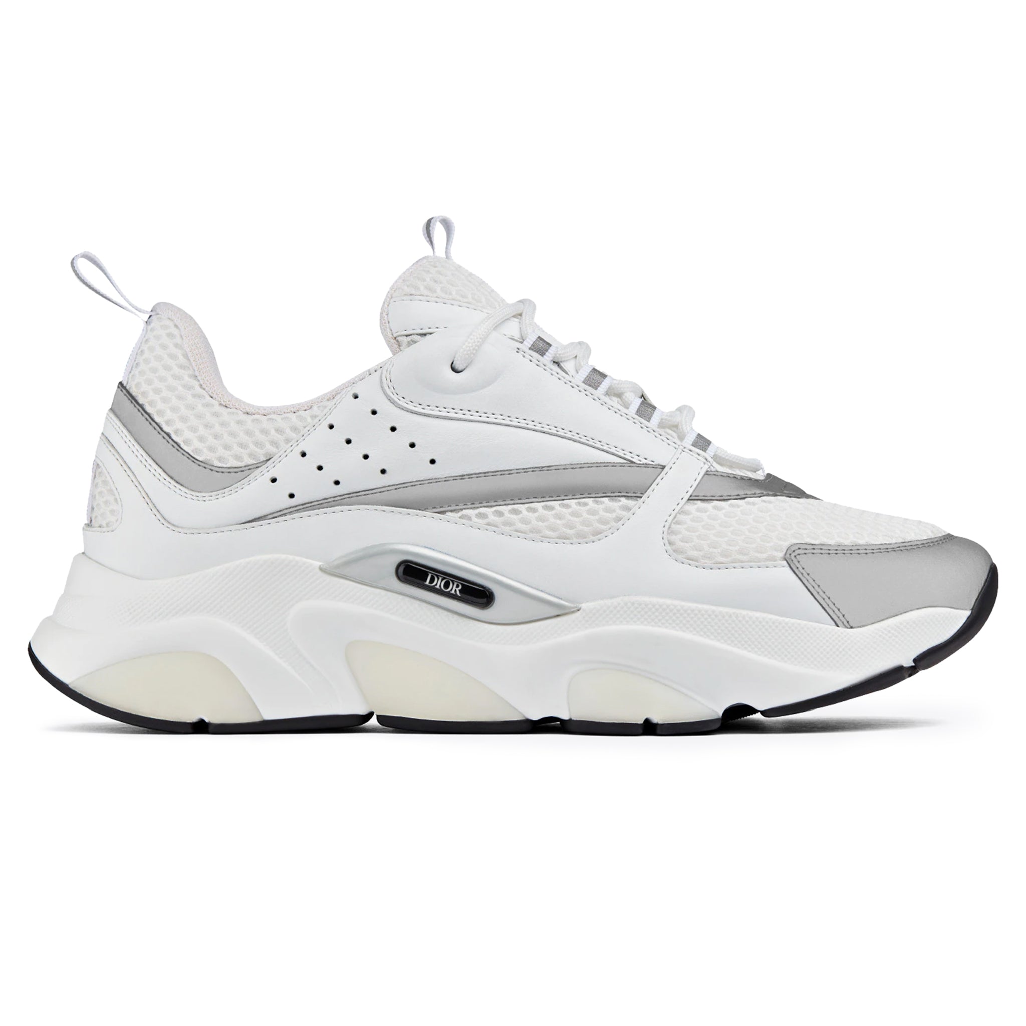 B22 Sneaker White Technical Mesh with White and Silver-Tone Calfskin, DIOR