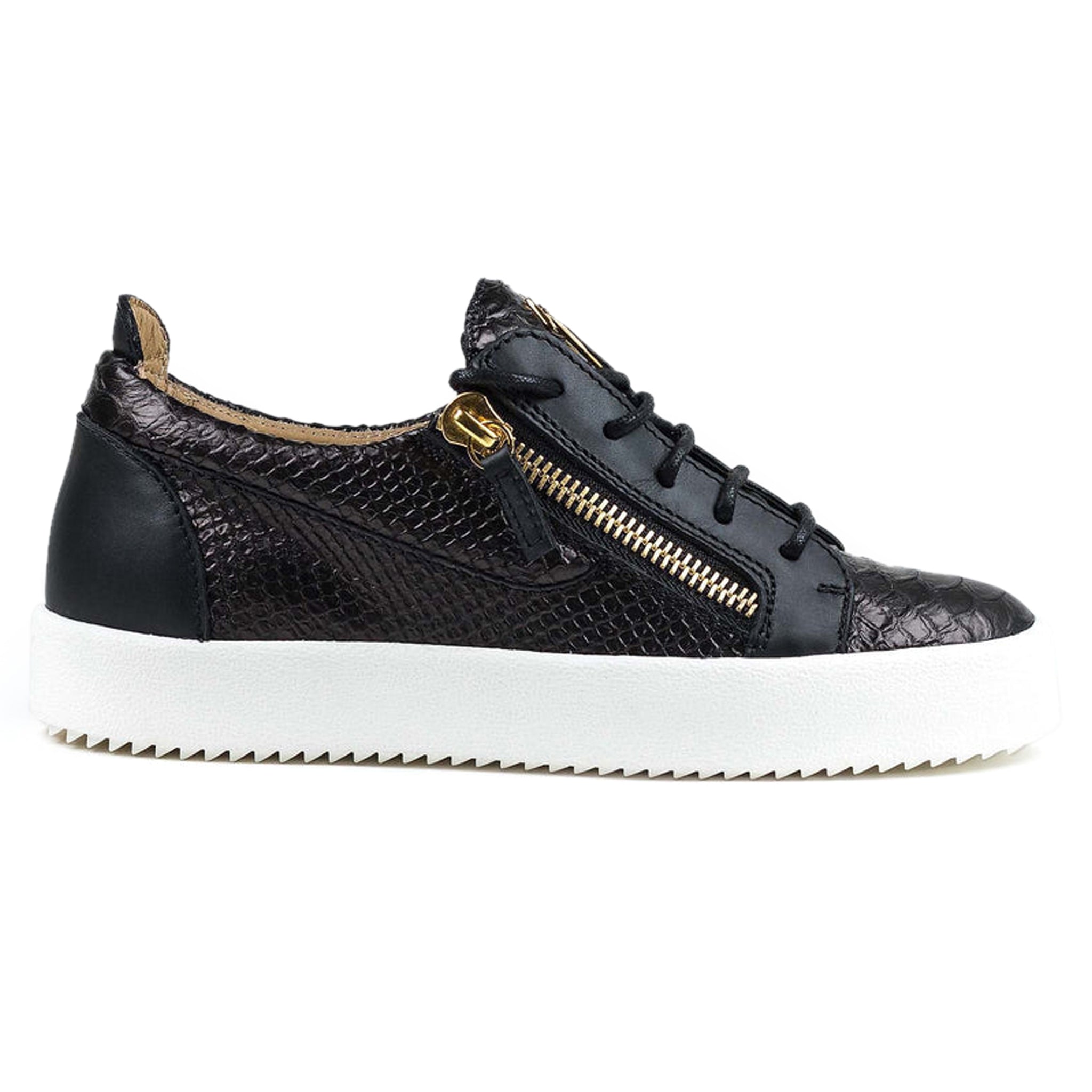 Zanotti May Python Embossed Black Sneaker – Crepslocker