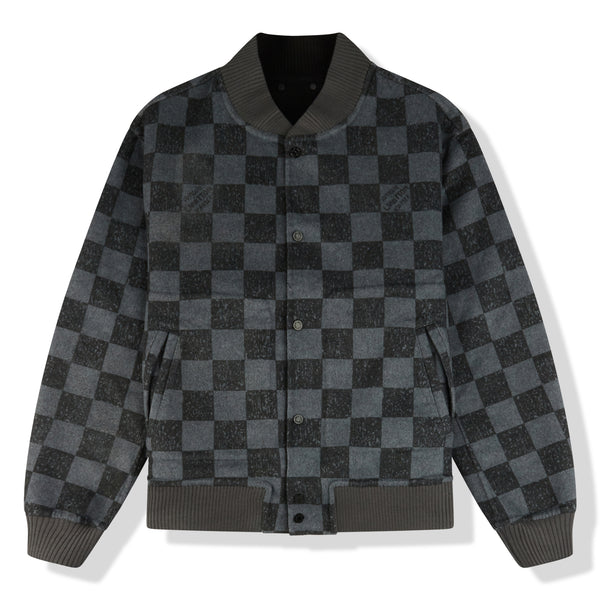 Shop Louis Vuitton DAMIER Distorted damier denim jacket (1A8WBL