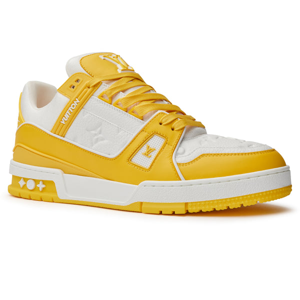 Louis Vuitton Trainer Monogram Denim Yellow in Black