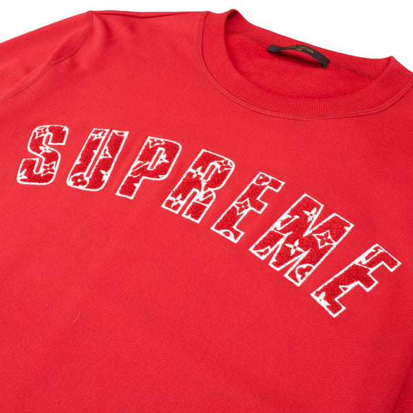 Louis Vuitton x Supreme - Authenticated Sweatshirt - Cotton Red For Man, Never Worn, with Tag