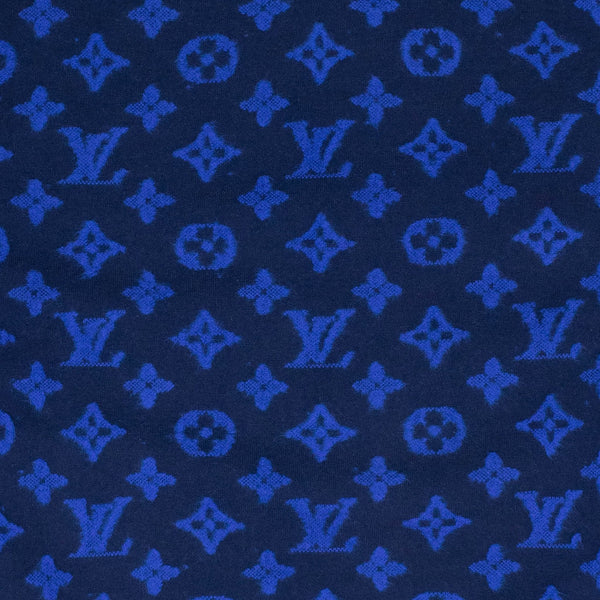 Louis Vuitton Full Monogram Blue Jacquard Crew Neck