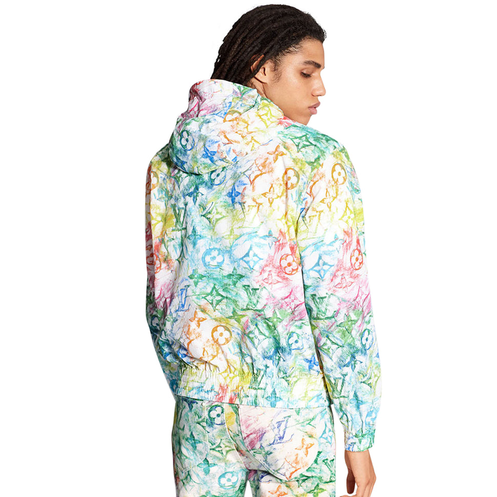 Authentic Louis Vuitton Hooded Jacket - Watercolor Windbreaker