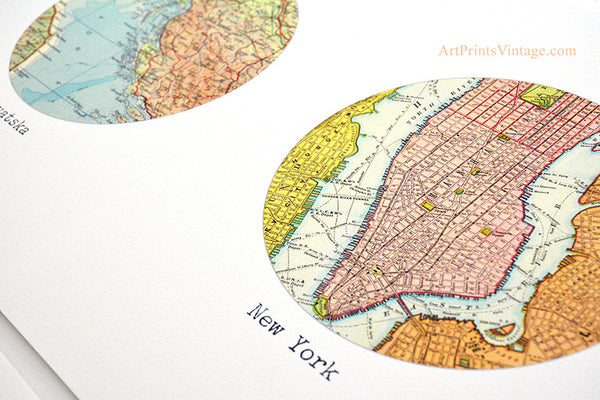 Personalized map art prints