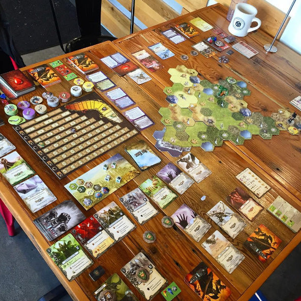 Board Game set up on a table