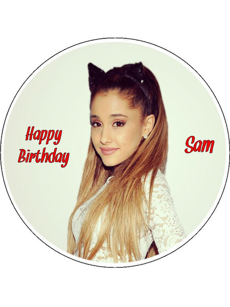 Ariana Grande Edible Icing Cake Topper 02 - the caker online
