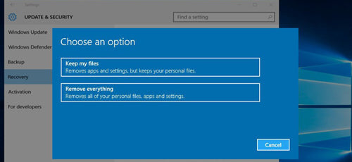 'Refresh Windows': a clean install Windows