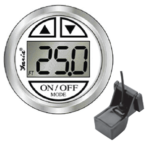 Faria Chesapeake SS White 2" Depth Sounder w/Transom Mount Transducer