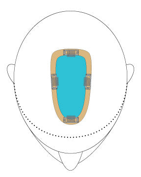 EasiPart 12" HH (Renau Colors) | 100% Remy Human Hairpiece (Monofilament Base)