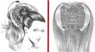 Short Shag Comb Hairpiece