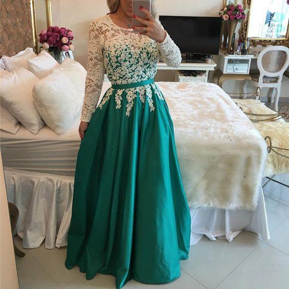 modest gowns with long sleeves