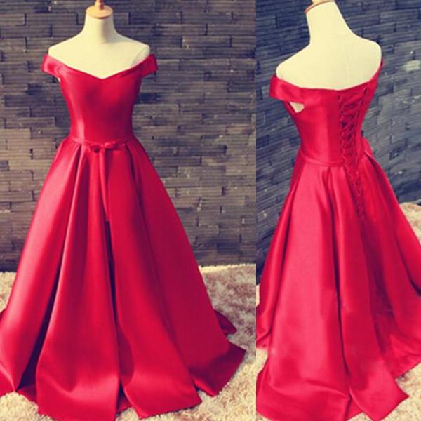 long red corset dress