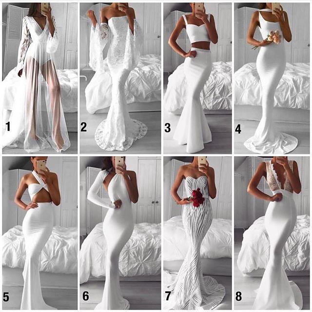sexy all white party dress