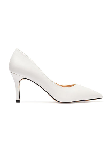 Stilletto Heels Glossy Patent Leather White