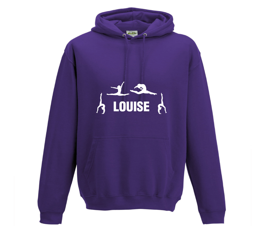 gymnastics personalised hoodie