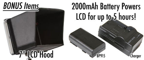 2000mAh battery power for lcd up to 5 hrs