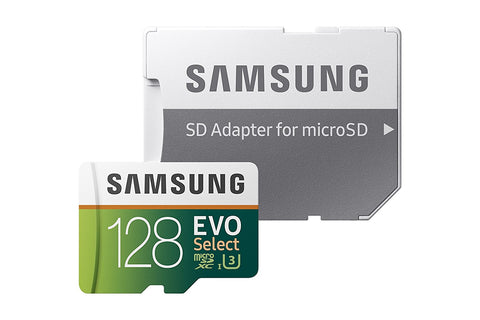 Samsung 128GB EVO Select MicroSD Memory Card with Adapter