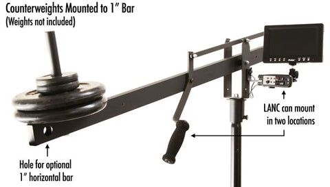 camera crane with counterweights