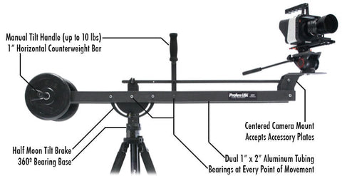 crane for camera with manual tilt