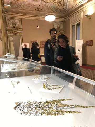 Art Collectors at a contemporary jewelry show in Spain
