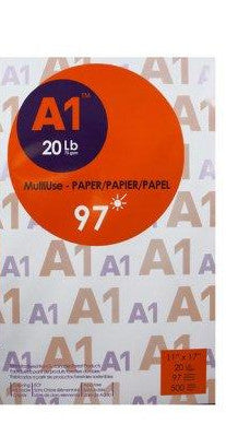 A1 : Multipurpose 97 Bright Premium Copy Paper 11 x 17 - Ream of 500 Sheets