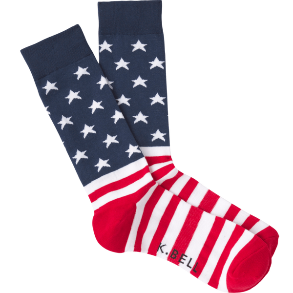 American Flag Sock Crew Socks For Men Johns Crazy Socks