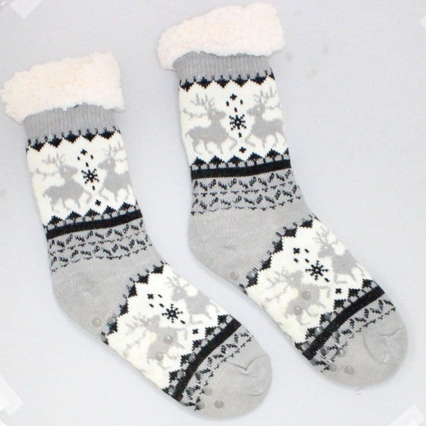 white reindeer slippers