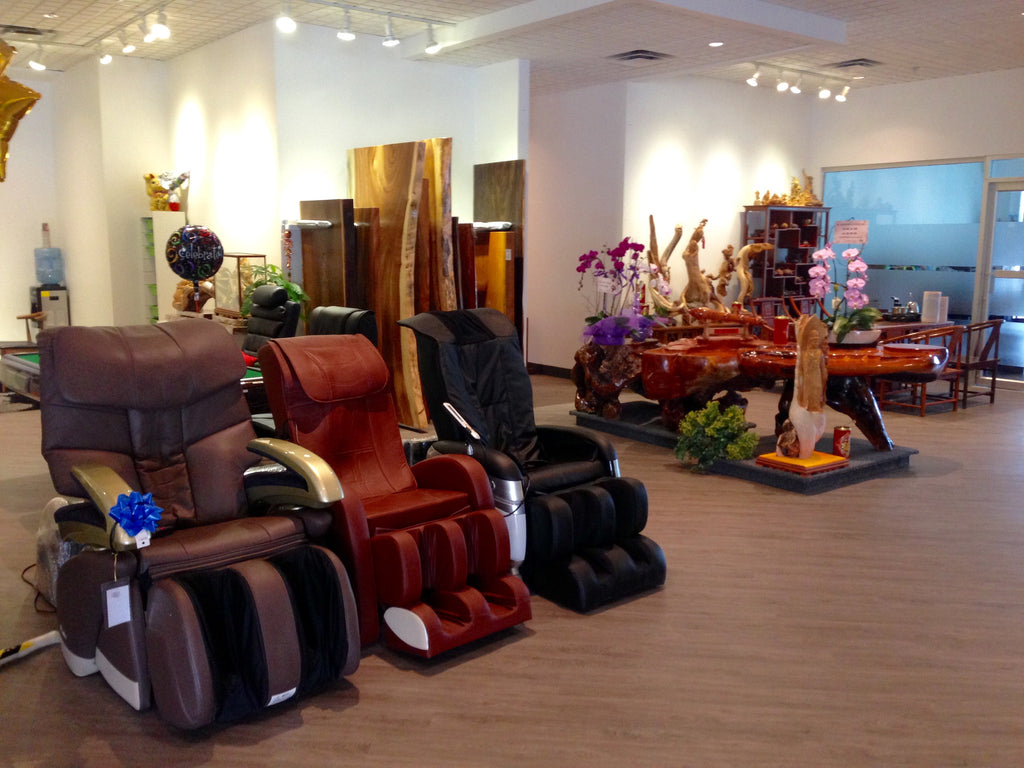 Massage chairs in Richmond showroom