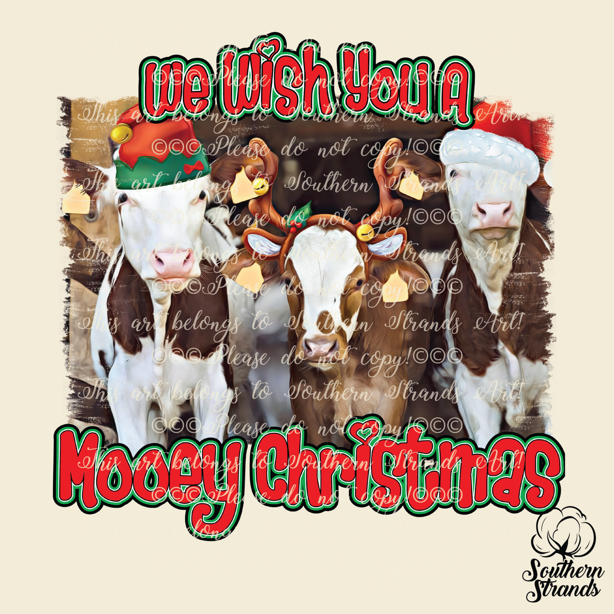 Download We Wish You A Mooey Christmas Cow Sublimation Transfer The Svg Corner PSD Mockup Templates