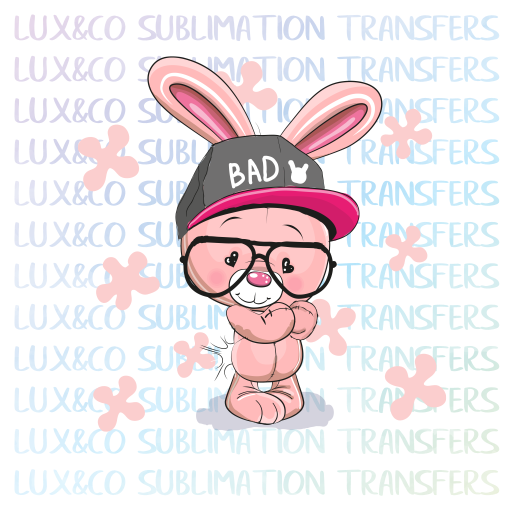 Bad Bunny Rabbit Easter Sublimation Transfer.