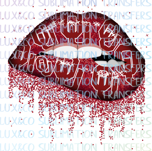 ***SALE*** OU Oklahoma Boomer Sooners Football Dripping Lips Sublimati