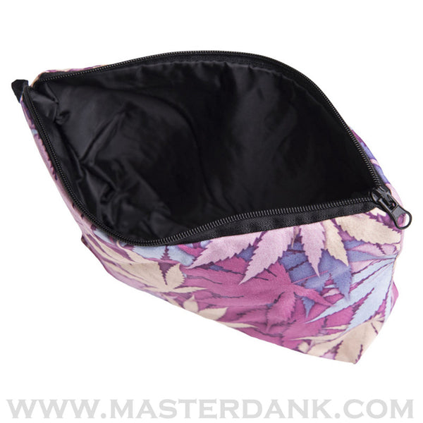Dank Master 420 Apparel weed clothing, marijuana fashion, cannabis shoes, and hats for stoner men and women pink pouch makeup bag