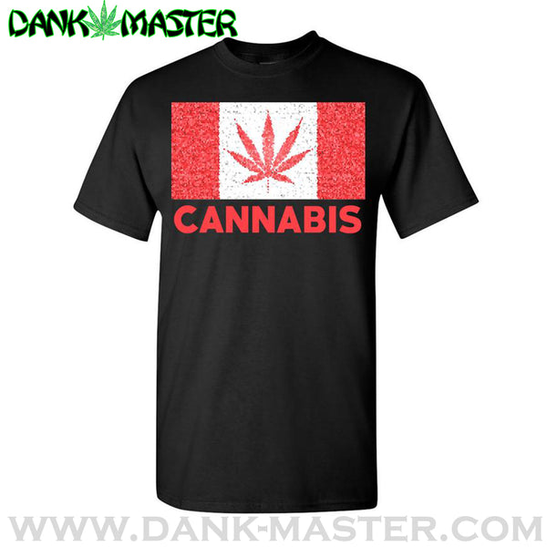 dank master canadian cannabis flag t-shirt legalize weed marijuana pot leaf canada