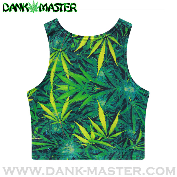 Dank Master damn weed crop top 420 stoner cannabis marijuana ganja pot leaf shirt