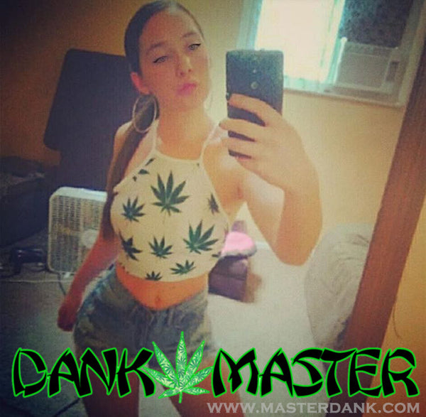 Dank Master 420 Apparel weed clothing, marijuana fashion, cannabis shoes, hoodies, pot leaf shirts and hats for stoner men and women crop top