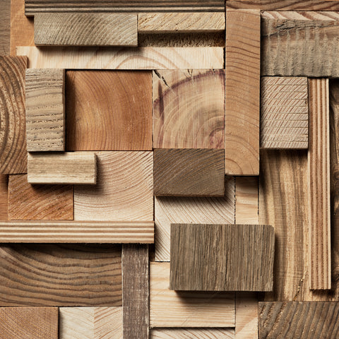 wood pieces in a variety of color, texture and grain 