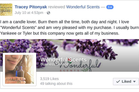 Wonderful Scents Customer Review Candles Soy
