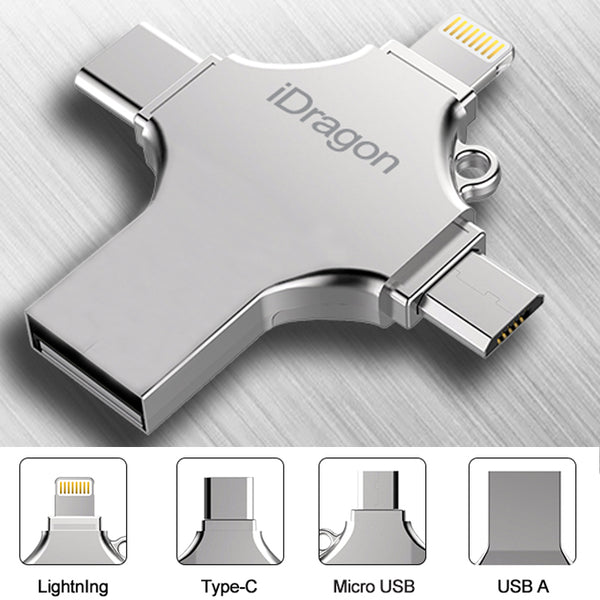 Portable 4 In 1 Flash Drive For Backing Up Any Smartphones Gizmodern