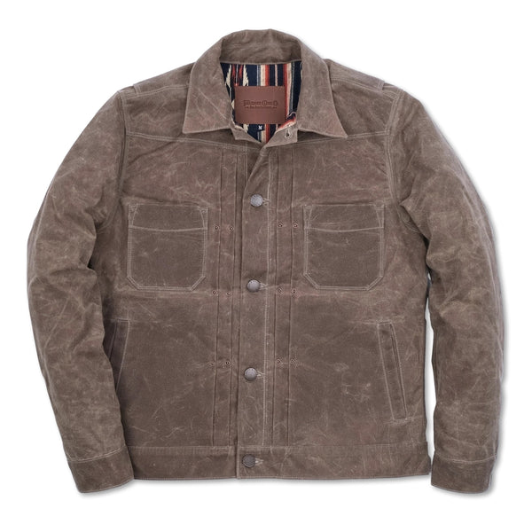 Freenote Cloth RJ1 Waxed Canvas Riders Jacket Tobacco Oak