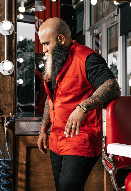 sleeveless barber jacket