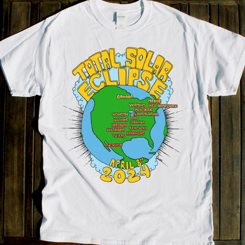 April 8 2024 Total Solar Eclipse shirt art for sale