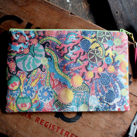 underwater artwork handbag by lauren dalrymple wade clutch bag in manasquan nj